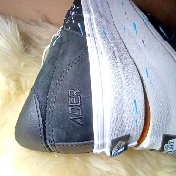 Vans NIB Acer low top embroidered Splatter paint detail - Picture 5 of 7